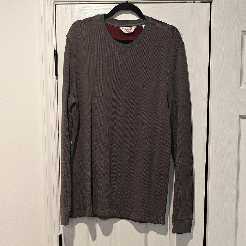 Original Penguin Gray Long Sleeve Top